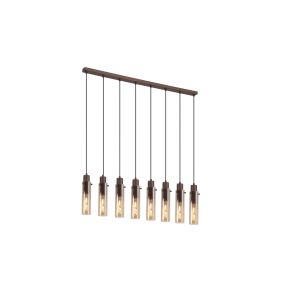 Searchlight Sweden II - lampe suspendue - 110 x 120 cm - moka et ambre
