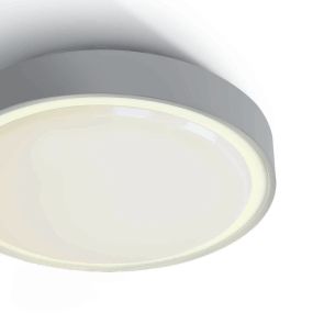 ONE Light LED Plafo Outdoor Round - plafonnier extérieur - Ø 26 x 7,5 cm - 16W LED incl. - IP65 - gris