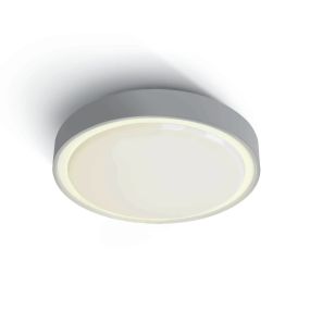 ONE Light LED Plafo Outdoor Round - plafonnier extérieur - Ø 26 x 7,5 cm - 16W LED incl. - IP65 - gris