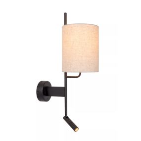 Lucide Magic - applique murale avec prise de charge USB - 30 x 18 x 58 cm - 3W LED incl. - blanc