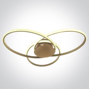 ONE Light Décoratif - plafonnier - 65 x 8,2 cm - 60W dimmable LED incl - champagne