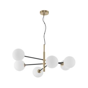 Nova Luce Vitra - lampe suspendue - 103 x 75 x 136 cm - or satiné et noir