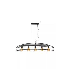 Lucide Dikra - lampe suspendue - 125 x 40,5 x 175,5 cm - noir