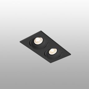 Faro Argon - spot encastrable - 232 x 115 mm, 220 x 102 mm encastrable - noir mat