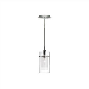 Searchlight Duo 1 - lampe suspendue - Ø 13 x 100 cm - chrome et verre glacé