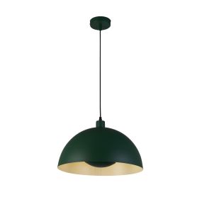 Searchlight Mars - lampe suspendue - Ø 40 x 150 cm - vert mat et or