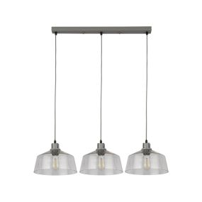 Searchlight Odeon - lampe suspendue - 80 x 120 cm - gris