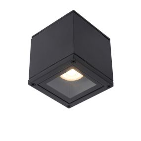 Lucide Aven - Spot en saillie - 9,3 x 9,3 x 9,6 cm - IP65 - noir