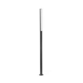 Faro Beret - lampadaire - Ø 6,5 x 180 cm - 16W LED incl. - IP54 - gris foncé