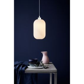 Nordlux Milford 20 - lampe suspendue - Ø 20 x 333,5 cm - blanc opale