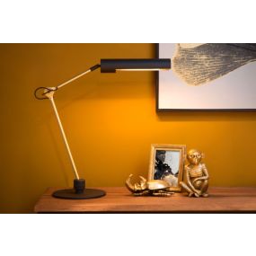 Lucide Slender - lampe à poser - 80 x 23 x 80 cm - noir et or