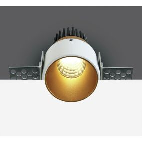 ONE Light - The Trimless Mini Range - spot encastré - Ø 35 mm, Ø 40 mm encastré - 3W LED dimmable inclus - laiton et blanc
