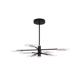 Nova Luce Genti - lampe suspendue - Ø 89 x 63 cm - 56W LED incl. - noir et or