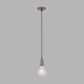 Searchlight Suspension - lampe suspendue - Ø 9,8 x 150 cm - argent satiné