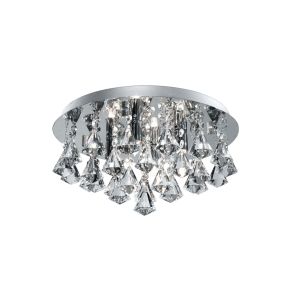 Searchlight Bathroom - plafonnier de salle de bains - Ø 38 x 17,5 cm - IP44 - chrome