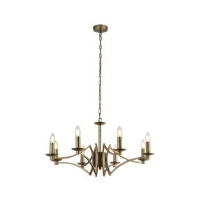 Searchlight Ascot - lustre - Ø 72 x 150 cm - laiton antique