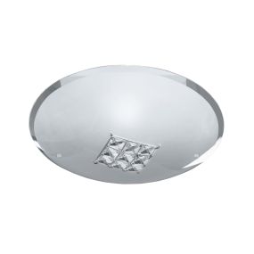 Searchlight Flush - applique/plafonnier - Ø 30 x 10 cm - blanc