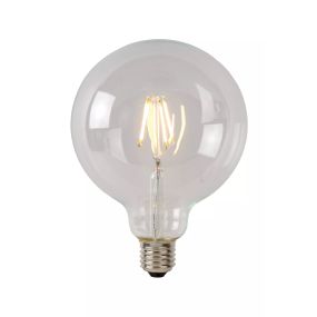 Lucide Lampe à filament LED classe A - Ø 9,5 x 13,8 cm - E27 - 7W non-dimmable - 2700K - transparent