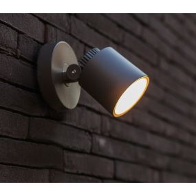 Lutec Explorer - applique murale d'extérieur - 10 x 13 x 11 cm - 5,9W LED incl. - IP54 - gris foncé