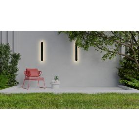 Searchlight Bordo - Applique d'extérieur - 8 x 60 cm - 12W LED incl - IP65 - noir