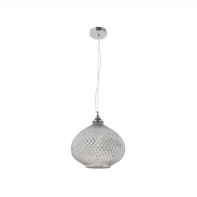 Nova Luce Boho - lampe suspendue - Ø 28 x 120 cm - chrome