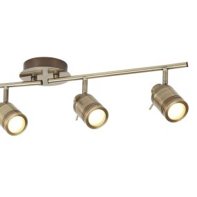 Searchlight Samson - spot en saillie 4L - 79 x 13 x 19,5 cm - IP44 - laiton antique
