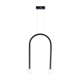 Maxlight Enigma - lampe suspendue - 40 x 180 cm - 2 x 2W LED inclus - noir