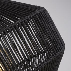 Searchlight Wicker - lampadaire - 155 cm - noir mat
