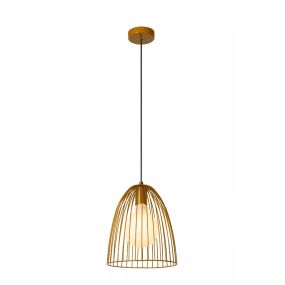 Lucide Macarons - lampe suspendue - Ø 24,5 x 163 cm - jaune ocre