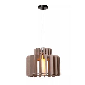 Lucide Rollo - lampe suspendue - Ø 40 x 150 cm - taupe