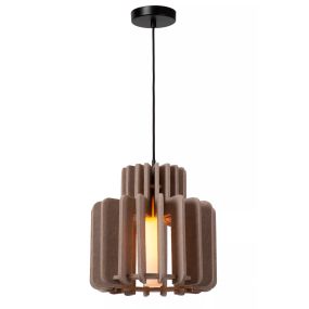 Lucide Rollo - lampe suspendue - Ø 31 x 150 cm - taupe