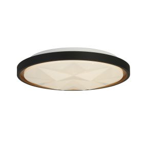 Searchlight Satellite - plafonnier avec télécommande - Ø 42 x 6 cm - 24W LED dimmable incl - noir et or