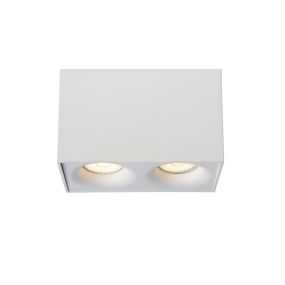 Lucide Bentoo 2 - spot en saillie - 16,5 x 8,3 x 11 cm - 2 x 4,5W LED dimmable - blanc