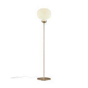 Design for the People Raito - lampadaire - Ø 30 x 150 cm - blanc et laiton