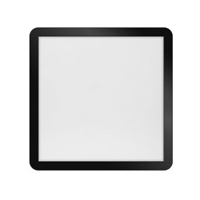 ETH Anne Square - plafonnier - 40 x 40 x 2,7 cm - 3 niveaux de gradation - 24W LED incl. - IP44 - noir