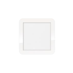 ETH Anne Square - plafonnier - 22,5 x 22,5 x 2,7 cm - 3 niveaux de gradation - 12W LED incl. - IP44 - blanc