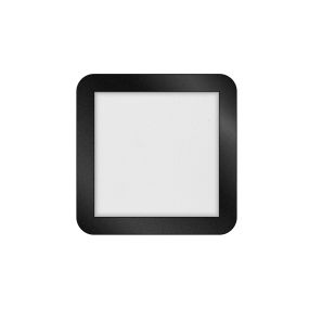 ETH Anne Square - plafonnier - 22,5 x 22,5 x 2,7 cm - 3 niveaux de gradation - 12W LED incl. - IP44 - noir