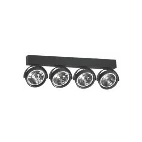 Artdelight Dutchess - spot en saillie 4L - 55 x 6 x 18,9 cm - noir