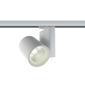 ONE Light COB Track Spot - spot sur rail avec COB LED - système de rail triphasé - Ø 10 x 14 cm - 42W LED incl. - blanc - couleur de lumière blanche