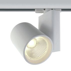 ONE Light COB Track Spot - spot sur rail avec COB LED - système de rail triphasé - Ø 9 x 14 cm - 30W LED incl. - blanc - couleur de lumière blanc chaud