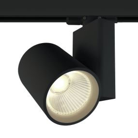 ONE Light COB Track Spot - spot sur rail avec COB LED - système de rail triphasé - Ø 9 x 14 cm - 30W LED incl. - noir - couleur de lumière blanc chaud