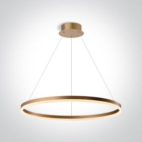 ONE Light Rings - lampe suspendue - Ø 80 x 150 cm - 60W LED inclus - laiton