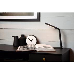 Lucide Gilly - lampe de bureau rechargeable - 29 x 15 x 49 cm - 3W LED dimmable incl - noir