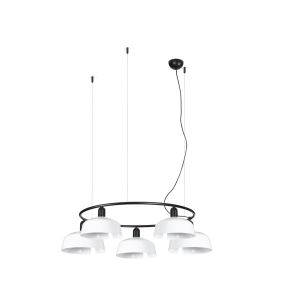Faro Tatawin M - suspension - Ø 96,6 x 100 x 210 cm - noir satiné et blanc brillant