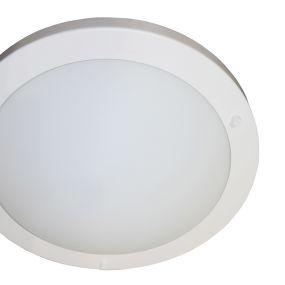 Artdelight Yuca - plafonnier de salle de bains - Ø 30 cm - IP44 - blanc