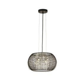 Searchlight Cage - lampe suspendue - Ø 35 x 150 cm - noir mat