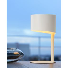 Lucide Knulle - lampe à poser - Ø 15 x 28,5 cm - blanc