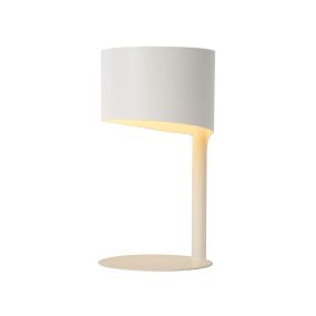 Lucide Knulle - lampe à poser - Ø 15 x 28,5 cm - blanc