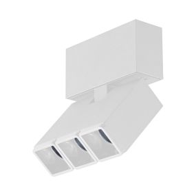 VK Lighting Triton - spot en saillie - 9,5 x 3 x 11 cm - 6W LED inclus - blanc