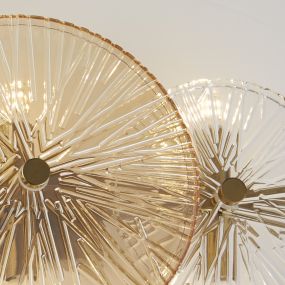 Searchlight Wagon - plafonnier/mural - 40 x 20 x 16 cm - bronze, transparent et ambre